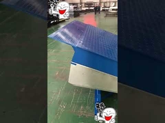 내장 가능한 입술과 함께 파란색 도크 레벨러