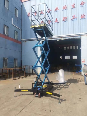 6m mobile hydraulic lift with mobile scissor arm structure and 1800*1000mm platform size