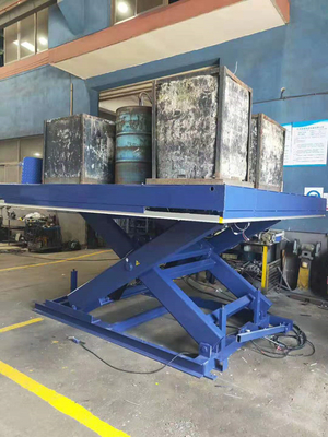 Pit Mounted Stationary Scissor 4000kg Hydraulic Dock Lift With Toe Guard