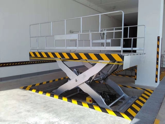 Portable offloading Dock Equipment 2100x2100mm 1000kg Hydraulic Scissor Dock Lifts